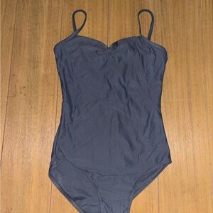 Gray Spaghetti Strap Leotard